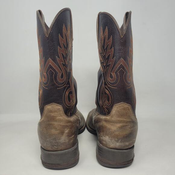 Ariat Boots Mens 10D Brown Leather Western Cowboy Square Toe 100038449 Layton - Picture 8 of 15